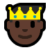 🤴🏿 prince: dark skin tone display on Windows